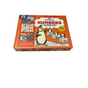 Scholastic NUMBERS SUPER‎ SET (Books, Flashcards & Poster) 100+ Sticker Ages 4-6